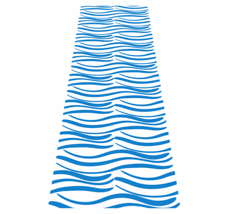 Bathroom mat with small waves pattern - TenStickers