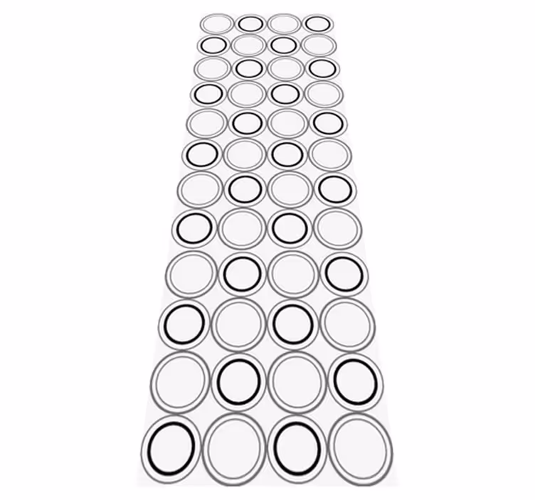 Bathroom mat with black and grey circles pattern - TenStickers