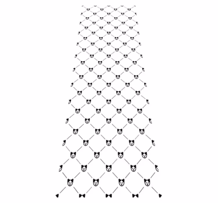 Bathroom mat with black and white dog pattern - TenStickers