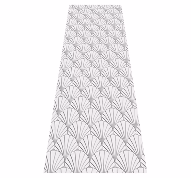 Bathroom mat with art deco white shells design - TenStickers