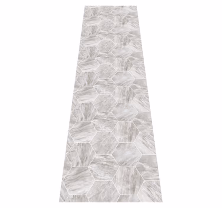 Gold marble hexagonal pattern bathroom mat - TenStickers