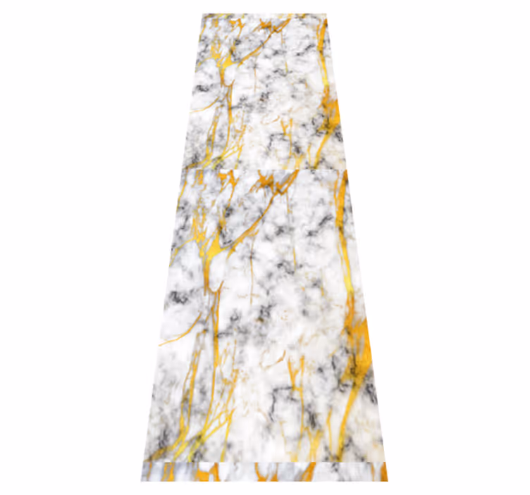 Elegant gray and gold marble bathroom mat - TenStickers