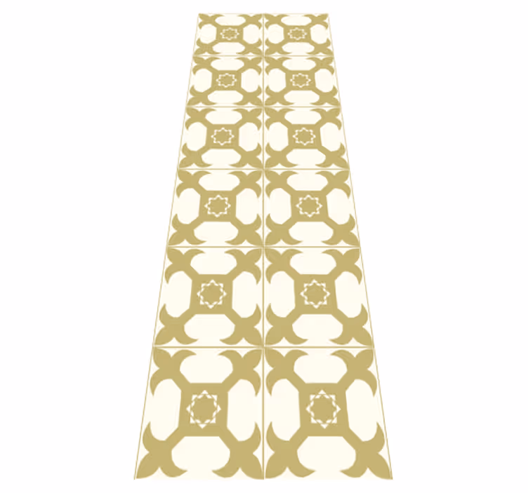 Bathroom mat with vibrant elegant tile design - TenStickers