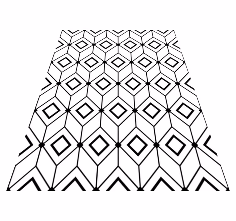 Geometric rug with modern diamond patterns - TenStickers