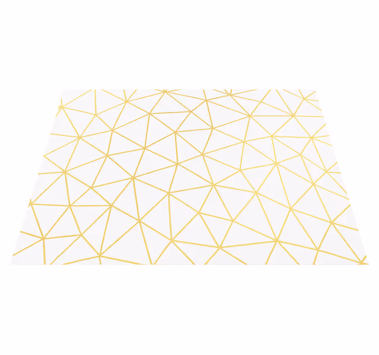 Geometric rug golden geometric prism mosaic - TenStickers