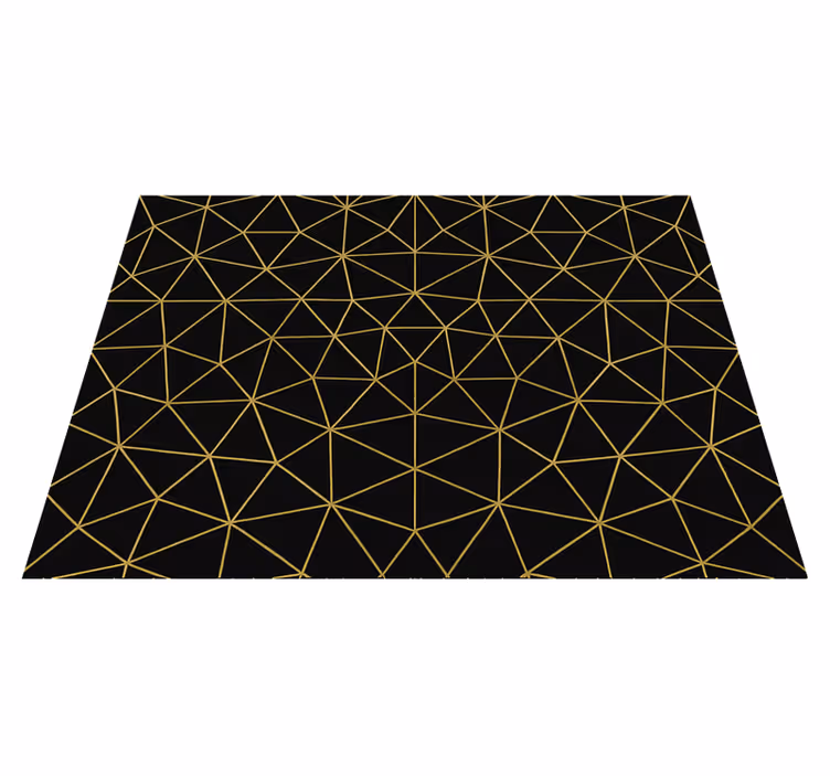 Midnight gold geometric rug - TenStickers