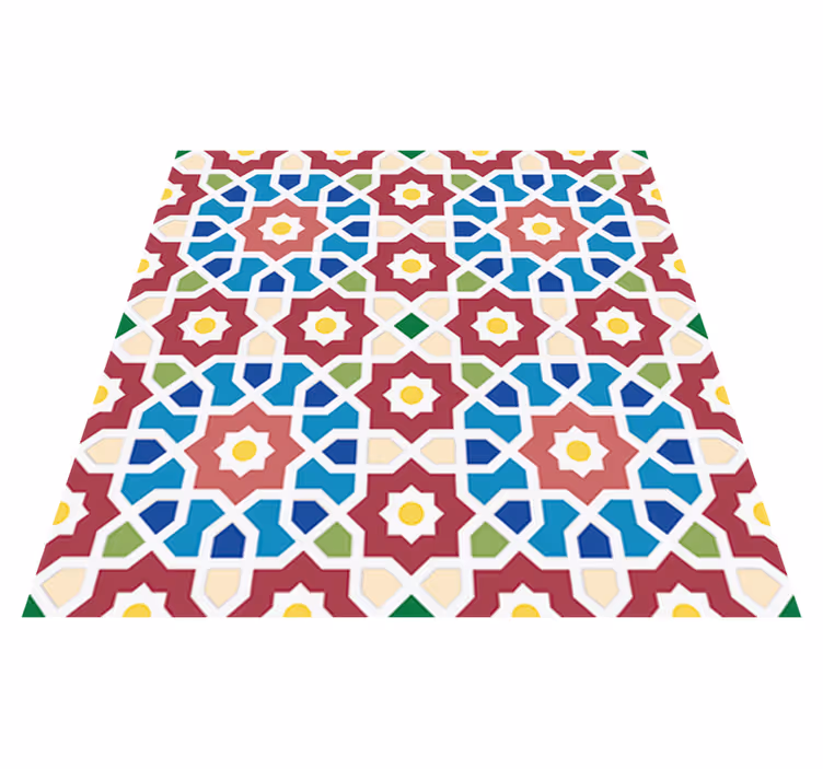 Bathroom mat arab hydraulic tile wall - TenStickers