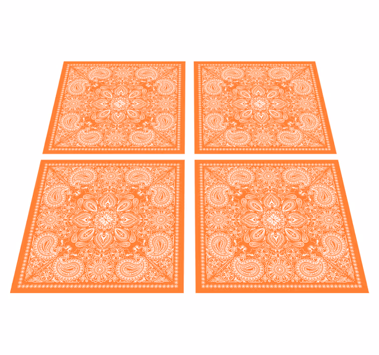 Paisley tile bathroom mat - TenStickers