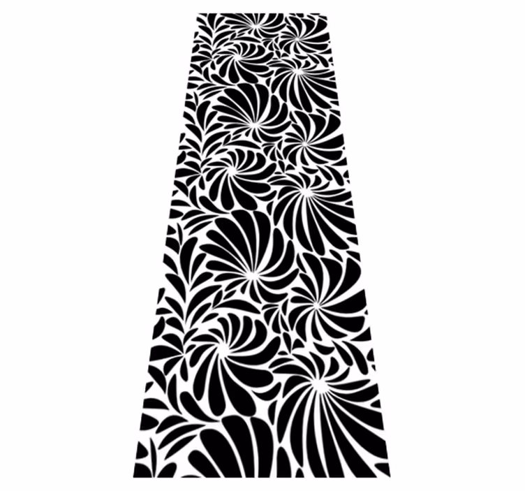 Hojas blancas bathroom mat - TenStickers