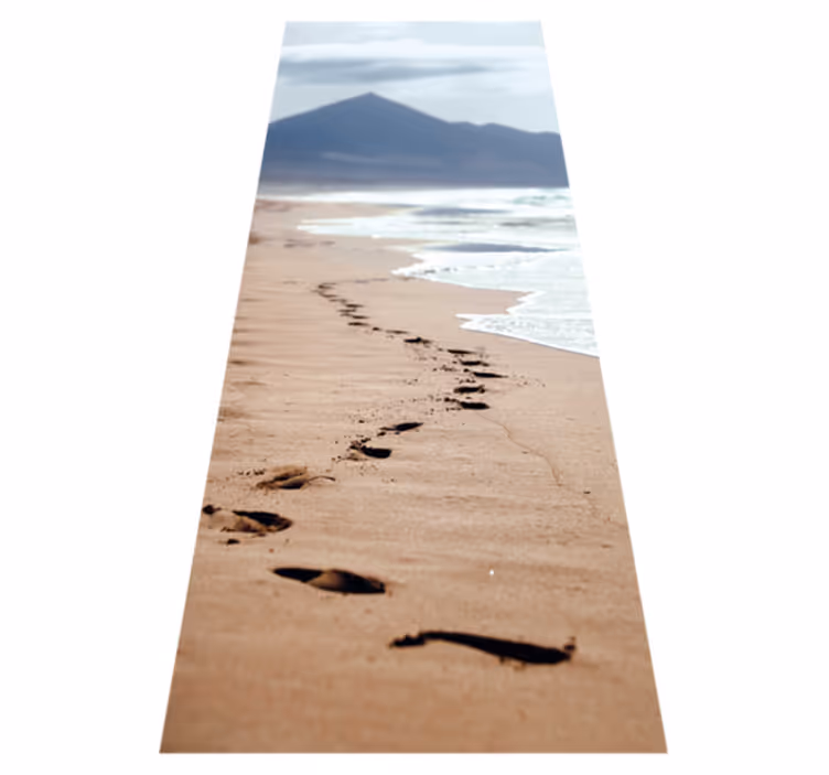 Bathroom mat footprint on the beach - TenStickers