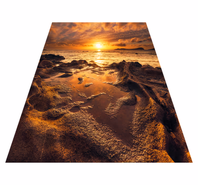 Cloudy sunset landscape bathroom mat - TenStickers