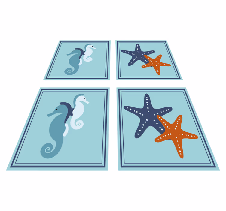 Marine style bathroom mat - TenStickers