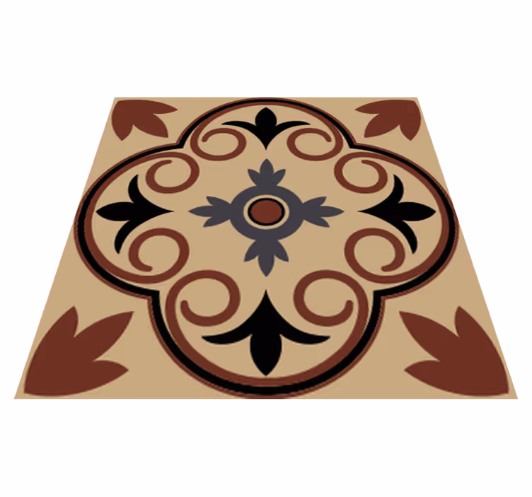 Hydraulic vintage cement pattern bathroom mat - TenStickers