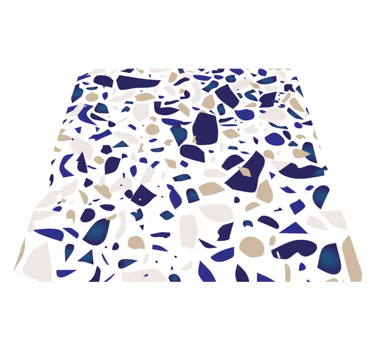 Bathroom mat imitation marble floor sticker - TenStickers