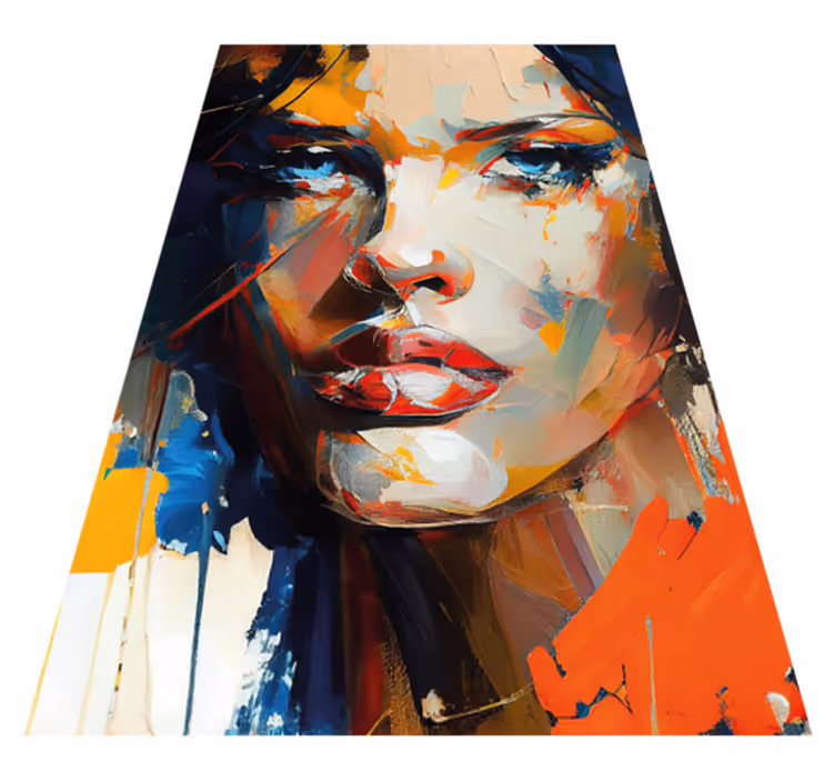 Colorful face painting bathroom mat - TenStickers