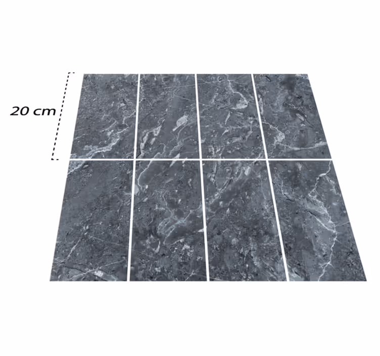 Bathroom mat grey marble tiles - TenStickers
