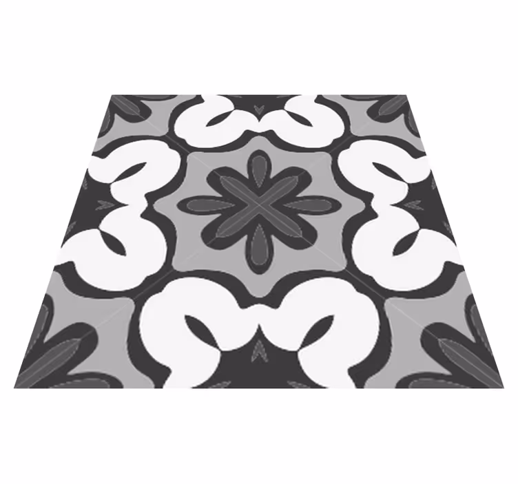 Bathroom mat in hydraulic gray gracia style - TenStickers