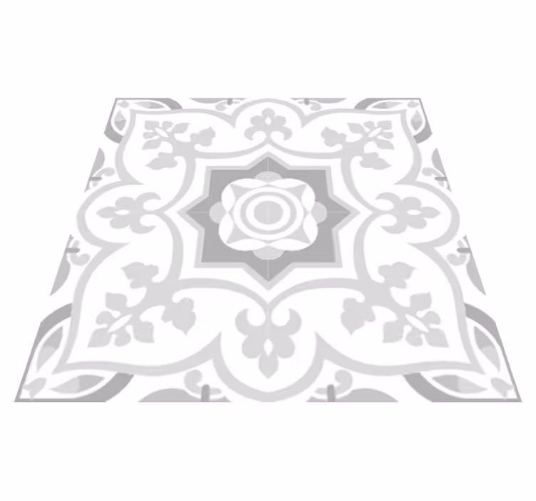 Bathroom mat in moroccan gray tile design - TenStickers