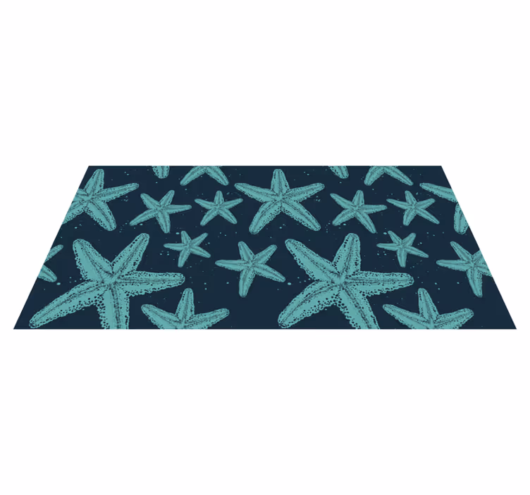 Bathroom mat in starfish bluetones design - TenStickers