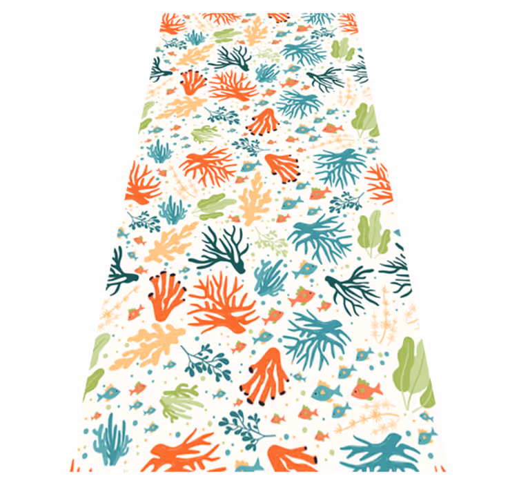 Colorful coral bathroom mat - TenStickers