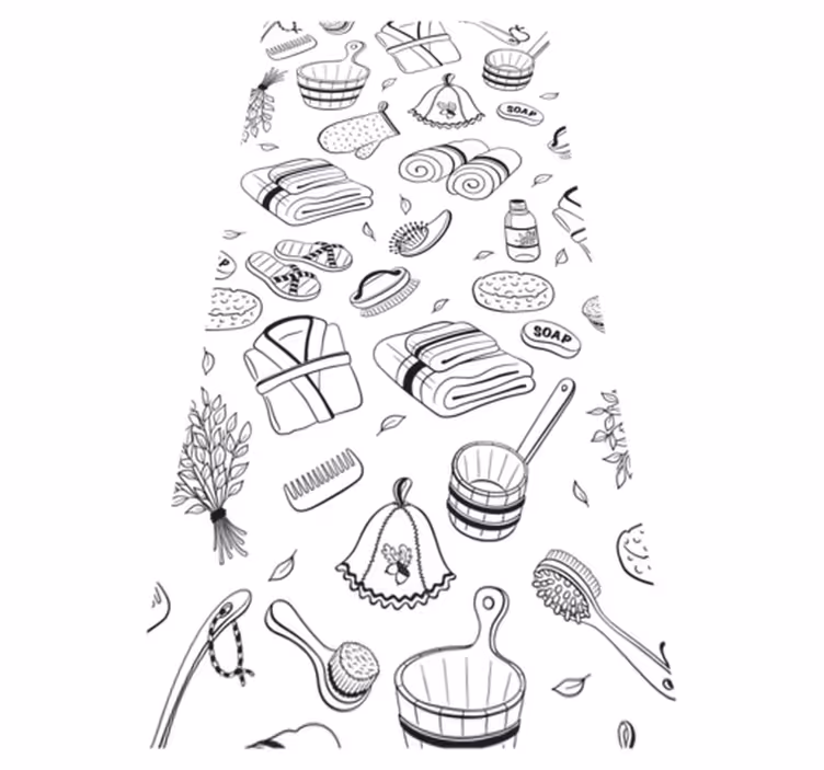 Bathroom mat for your bathroom essentials - TenStickers