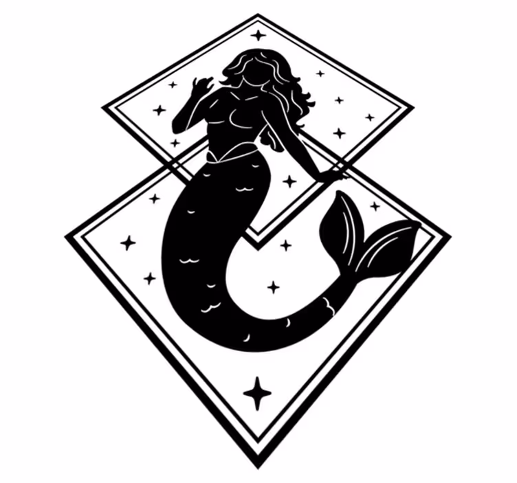 Bathroom mat with mermaid shower sticker - TenStickers