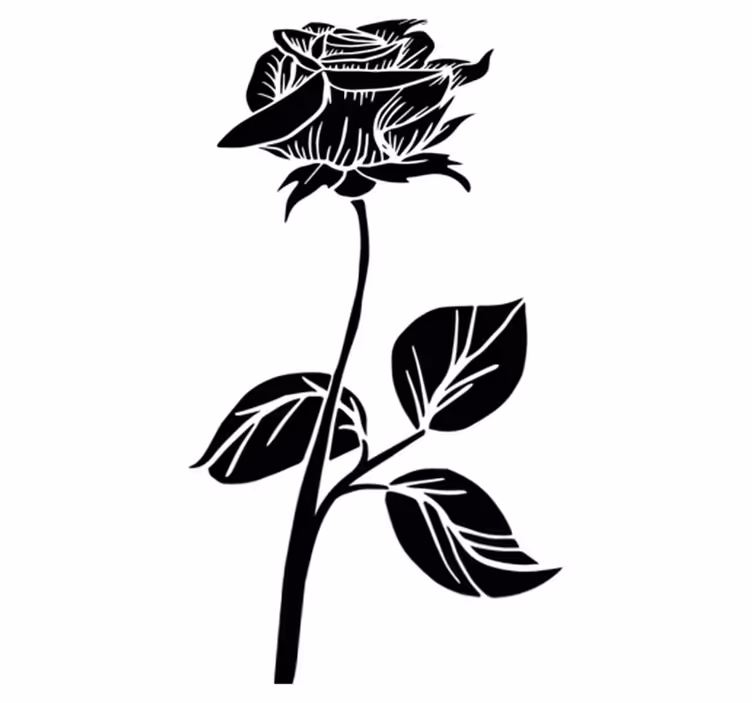 Bathroom mat rose for shower screen - TenStickers