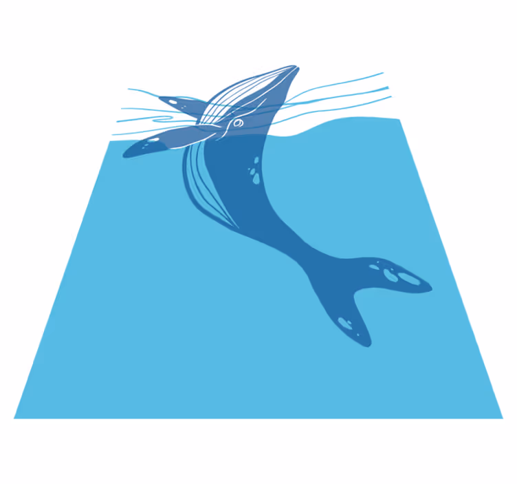 Bathroom mat whale shower screen decals - TenStickers