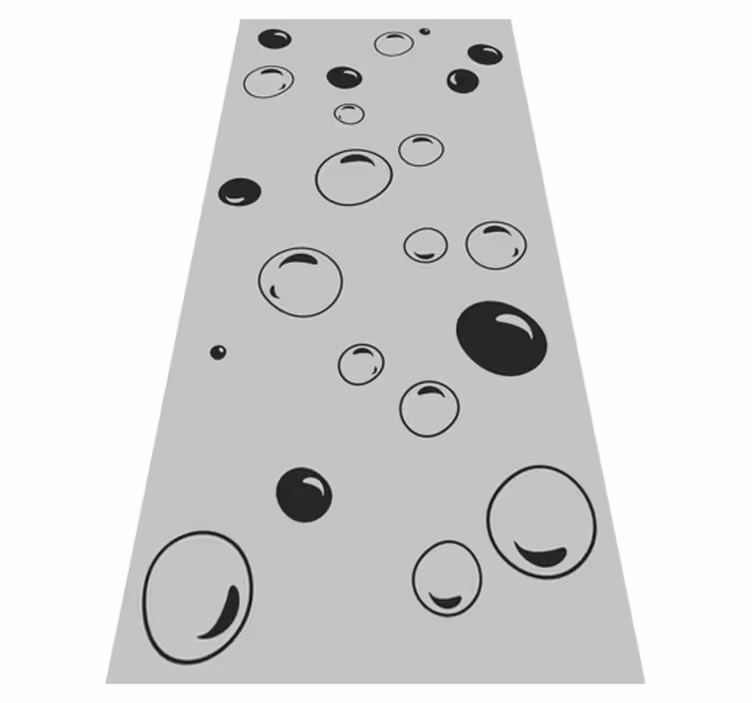 Bubbles printed on translucent bathroom mat - TenStickers