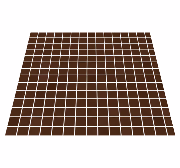 Bathroom mat in mini chocolate brown mosaics - TenStickers