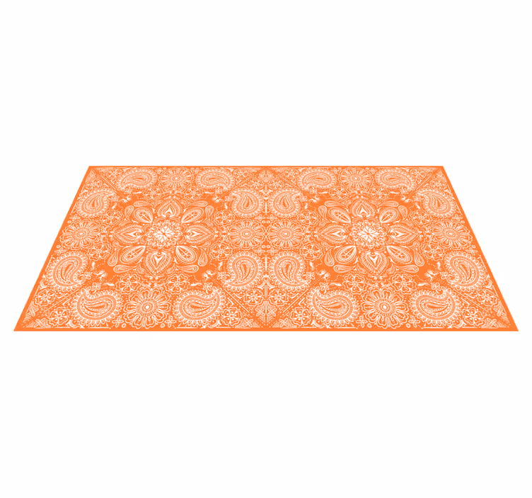 Kitchen vinyl mat paisley tile design - TenStickers