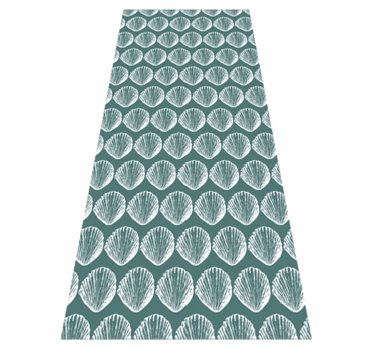 Retro seashell pattern kitchen vinyl mat - TenStickers