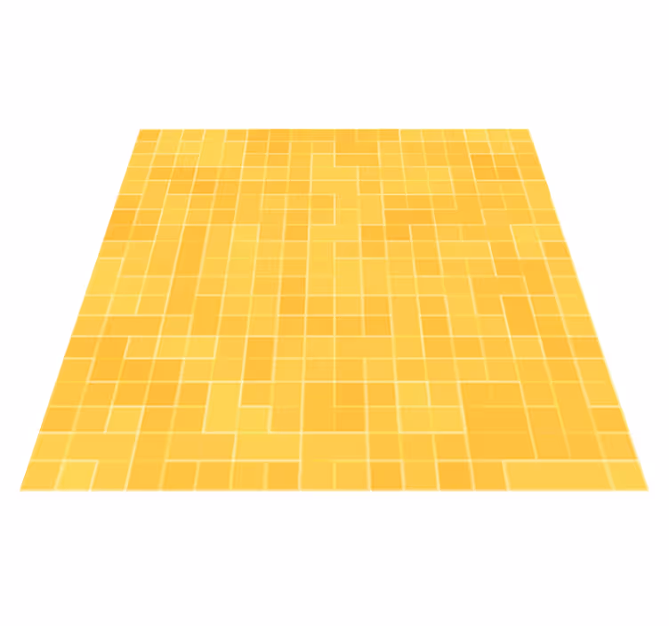 Kitchen vinyl mat in detail yellow gold mosaic - TenStickers