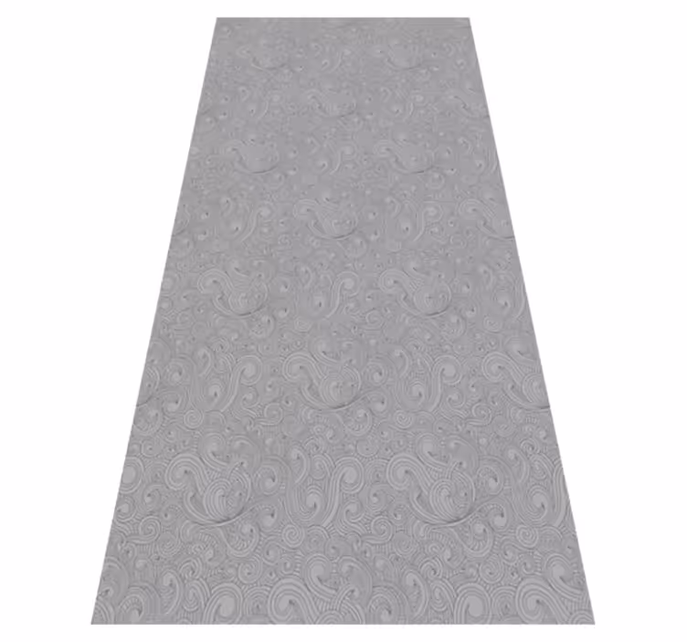 Kitchen vinyl mat in grey floral tones - TenStickers