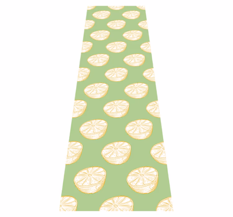 Kitchen vinyl mat hand drawn lemon citrus design - TenStickers