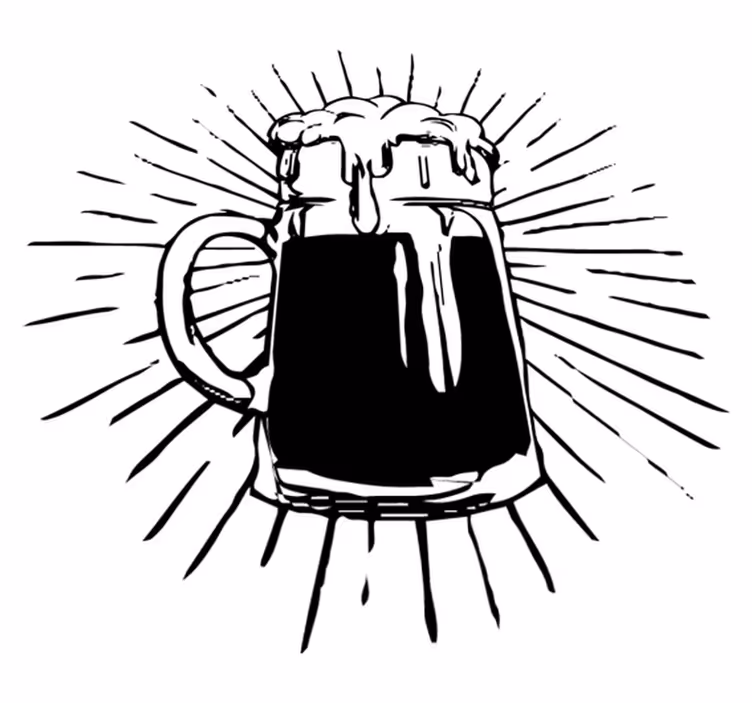 Kitchen vinyl mat beer light - TenStickers