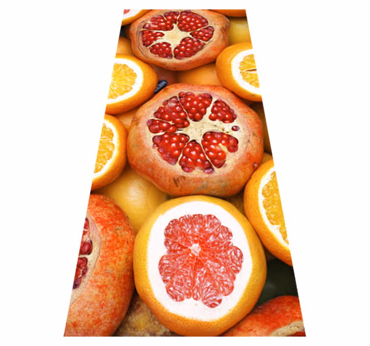Sliced fruits kitchen vinyl mat - TenStickers