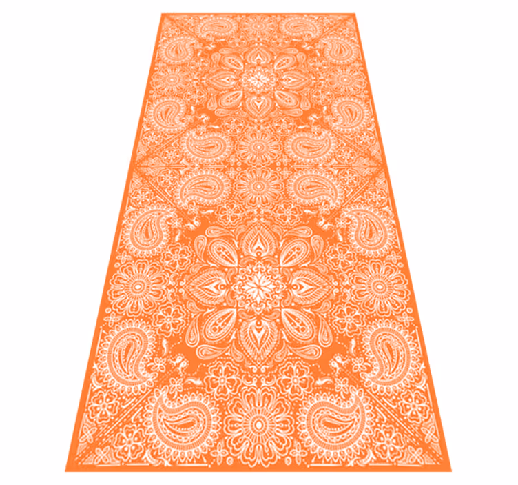Kitchen vinyl mat paisley tile fridge cover - TenStickers