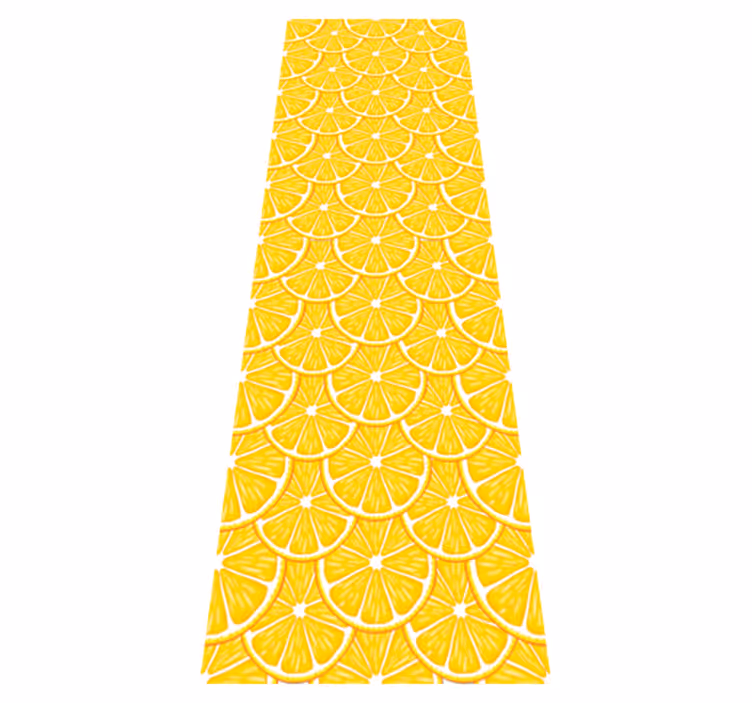 Orange pattern kitchen vinyl mat - TenStickers