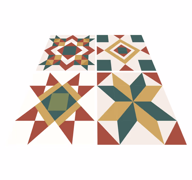 Kitchen vinyl mat stars cement pattern - TenStickers
