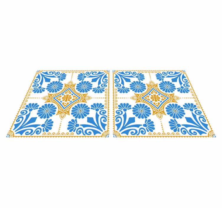 Kitchen vinyl mat with moroccan tile design - TenStickers