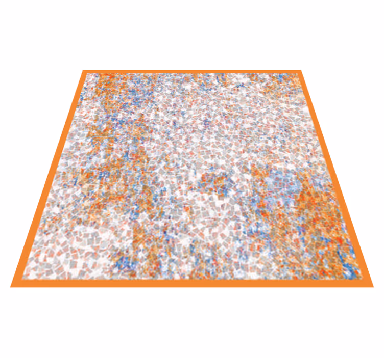 Kitchen vinyl mat in porcelain gray mosaic texture - TenStickers