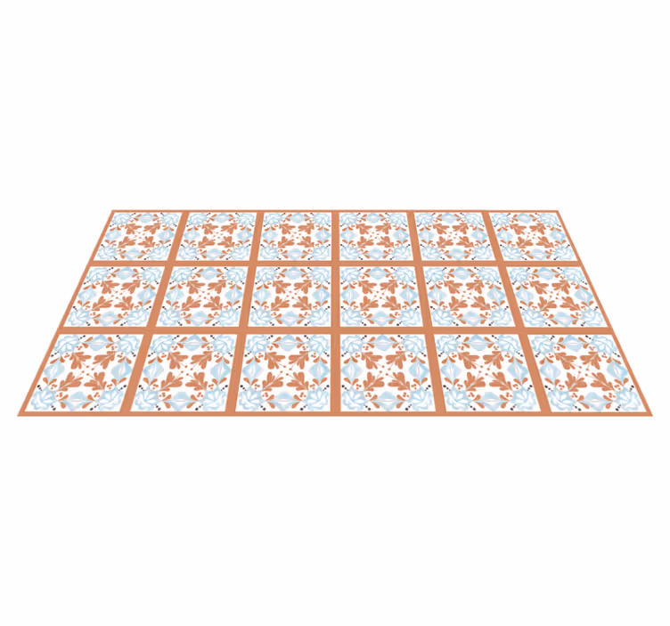 Kitchen vinyl mat floral mediterranean design - TenStickers