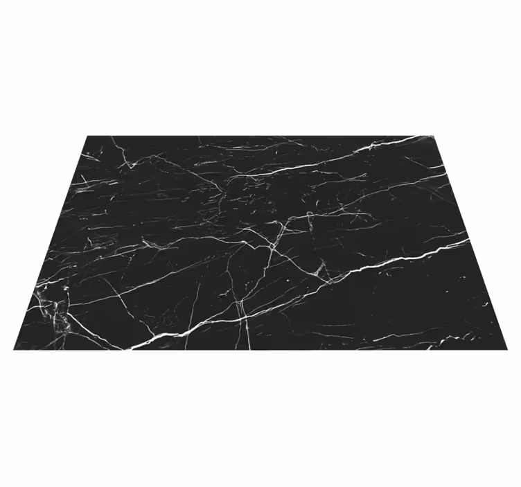 Kitchen vinyl mat black marble design - TenStickers