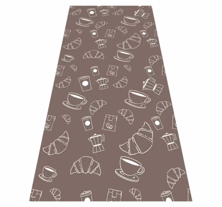 Croissant café owner kitchen vinyl mat - TenStickers