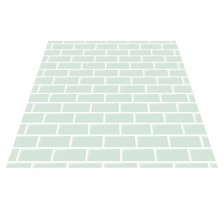 Kitchen vinyl mat green bricks decal for kitchen - TenStickers