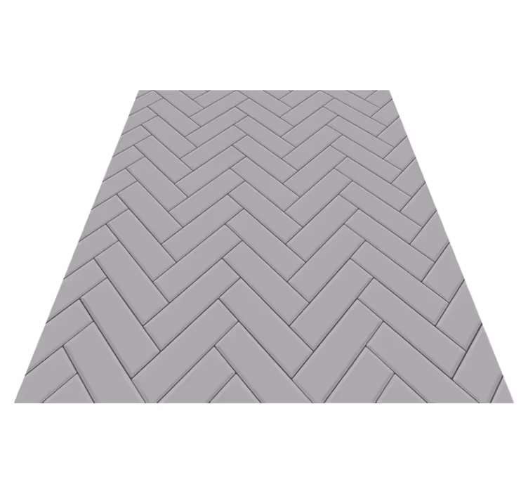 Kitchen vinyl mat herringbone grey tile design - TenStickers