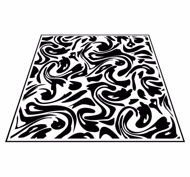Kitchen vinyl mat in modern fluid design - TenStickers