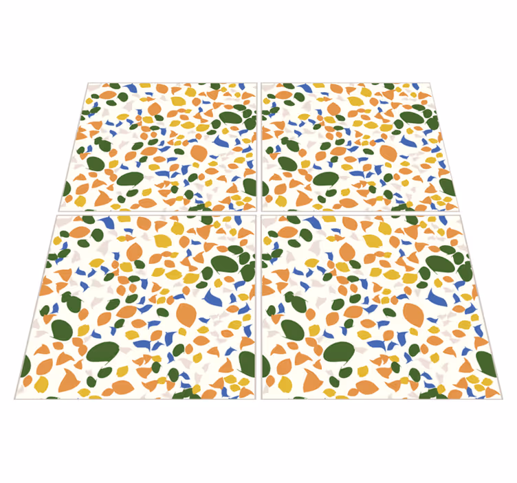 Kitchen vinyl mat terrazzo tiles design - TenStickers