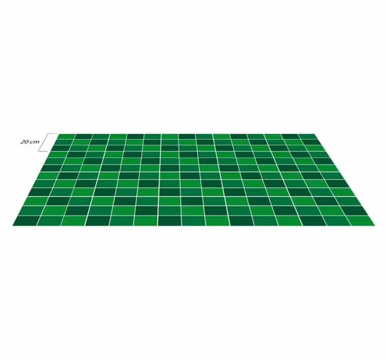 Green brick tile kitchen vinyl mat - TenStickers